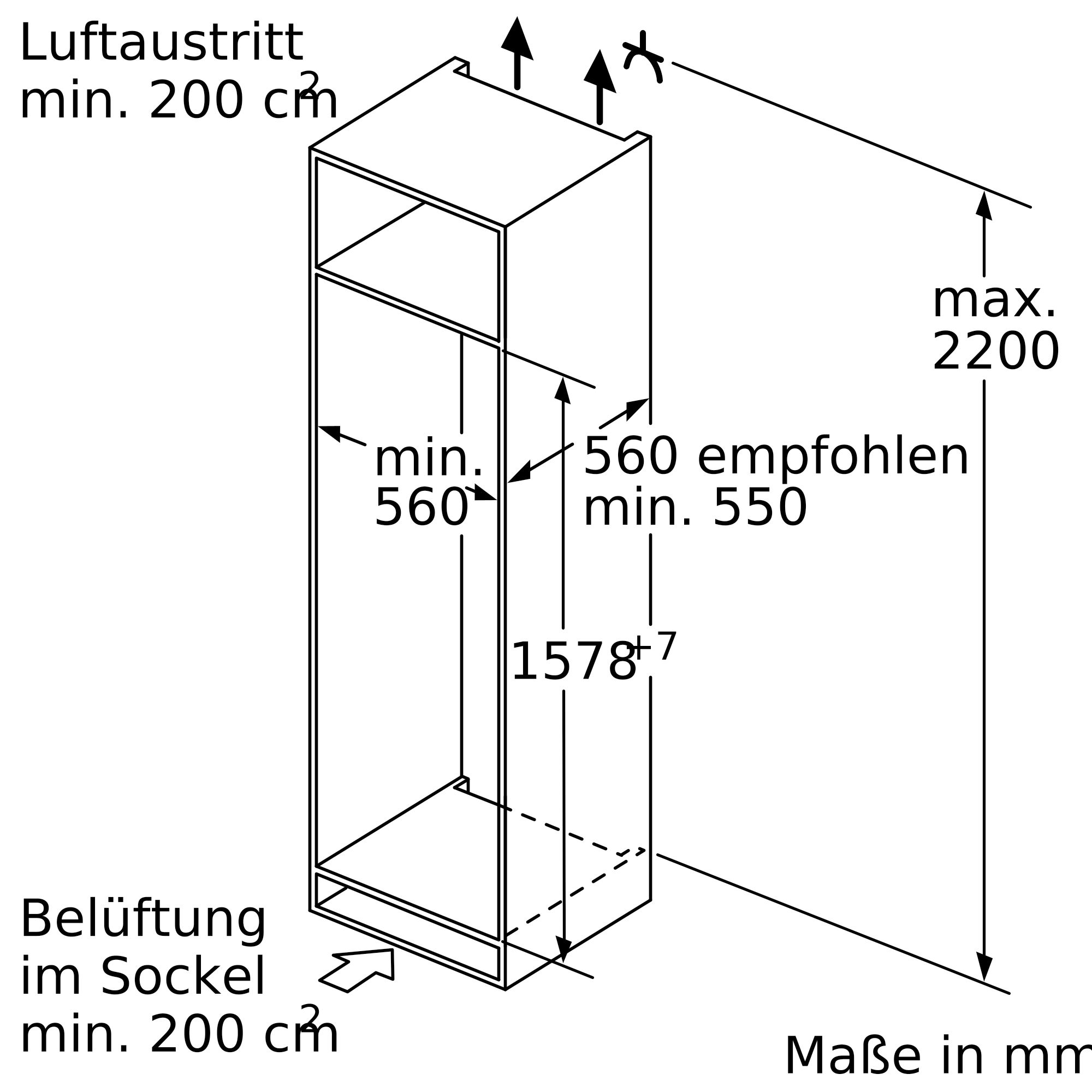 BOSCH KIS77AFE0 Serie 6 Kühlgefrierkombination (E, 237 l, 1578 mm hoch, k.A.)