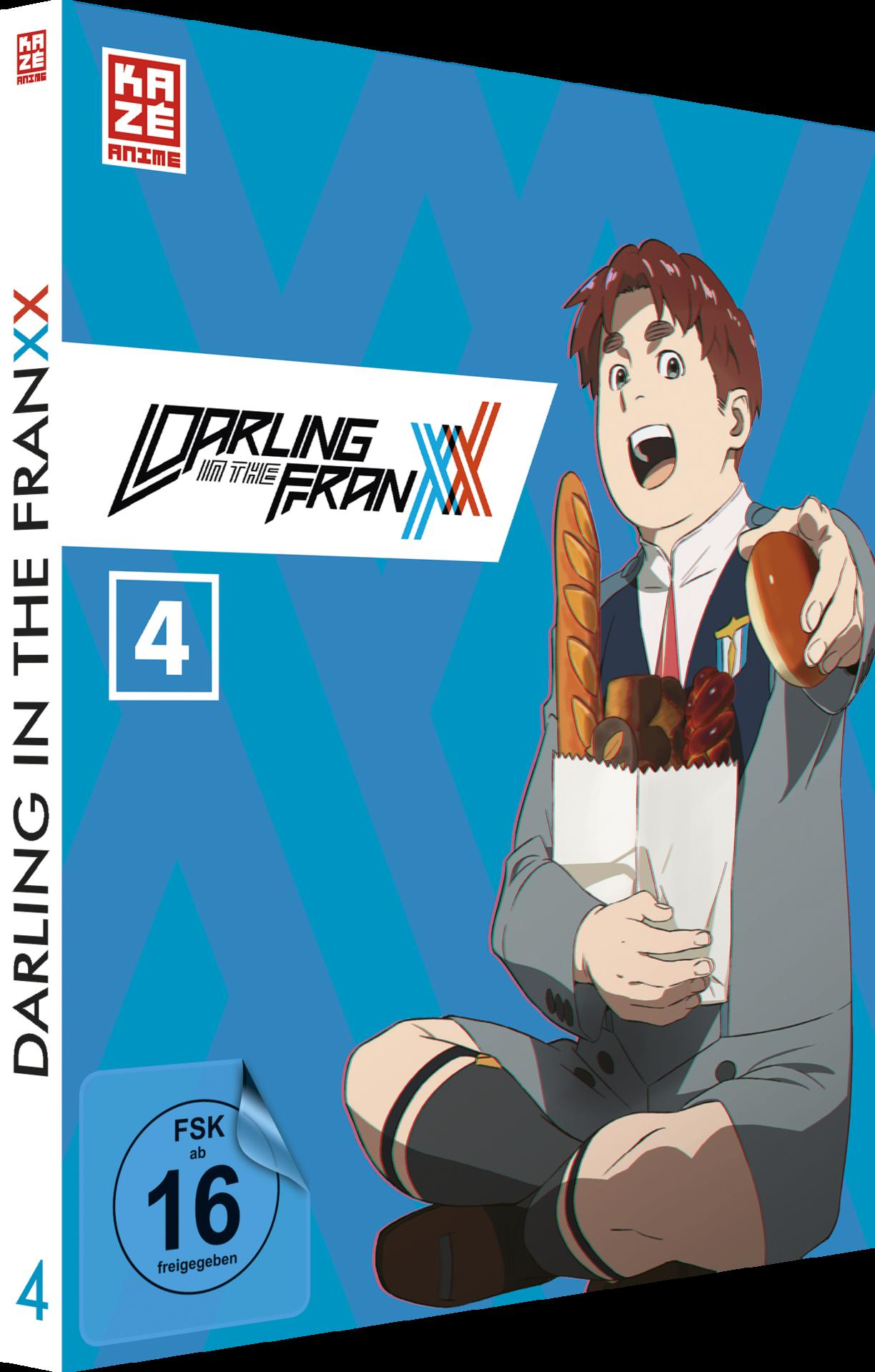 Anime-Box-Art mit einem Jungen, der Essen hält. Der Text enthält den Titel der Show und ein Warnschild.