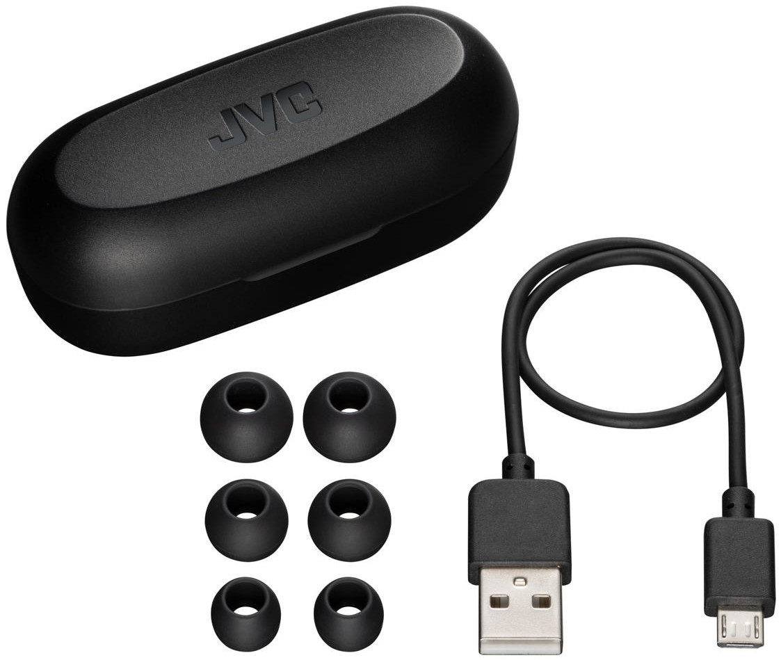 JVC Draadloze oortjes + Oplaadcase Zwart (HA-A7T-BN-U)