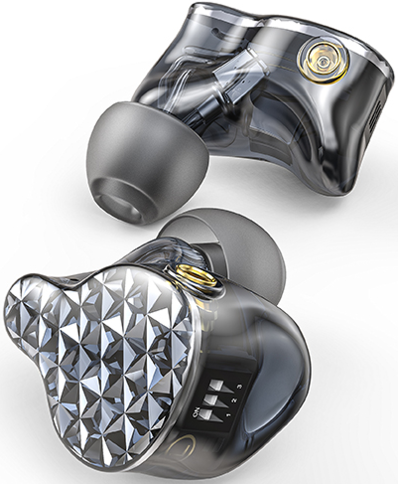 FIIO FA9 - Cuffie (In-ear, Nero/Trasparente)