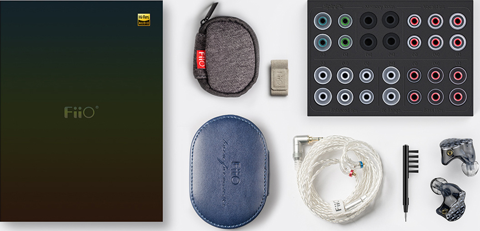 FIIO FA9 - Cuffie (In-ear, Nero/Trasparente)