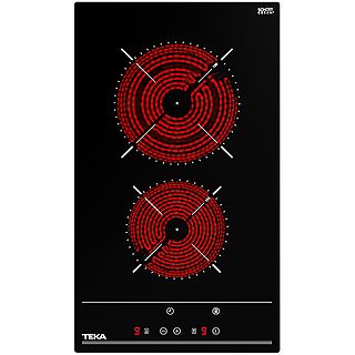 Placa modular - Teka TZC 32320 TTC, Vitrocerámica, 2 zonas, Zona grande 18 cm, Touch Control, 30 cm, Negro