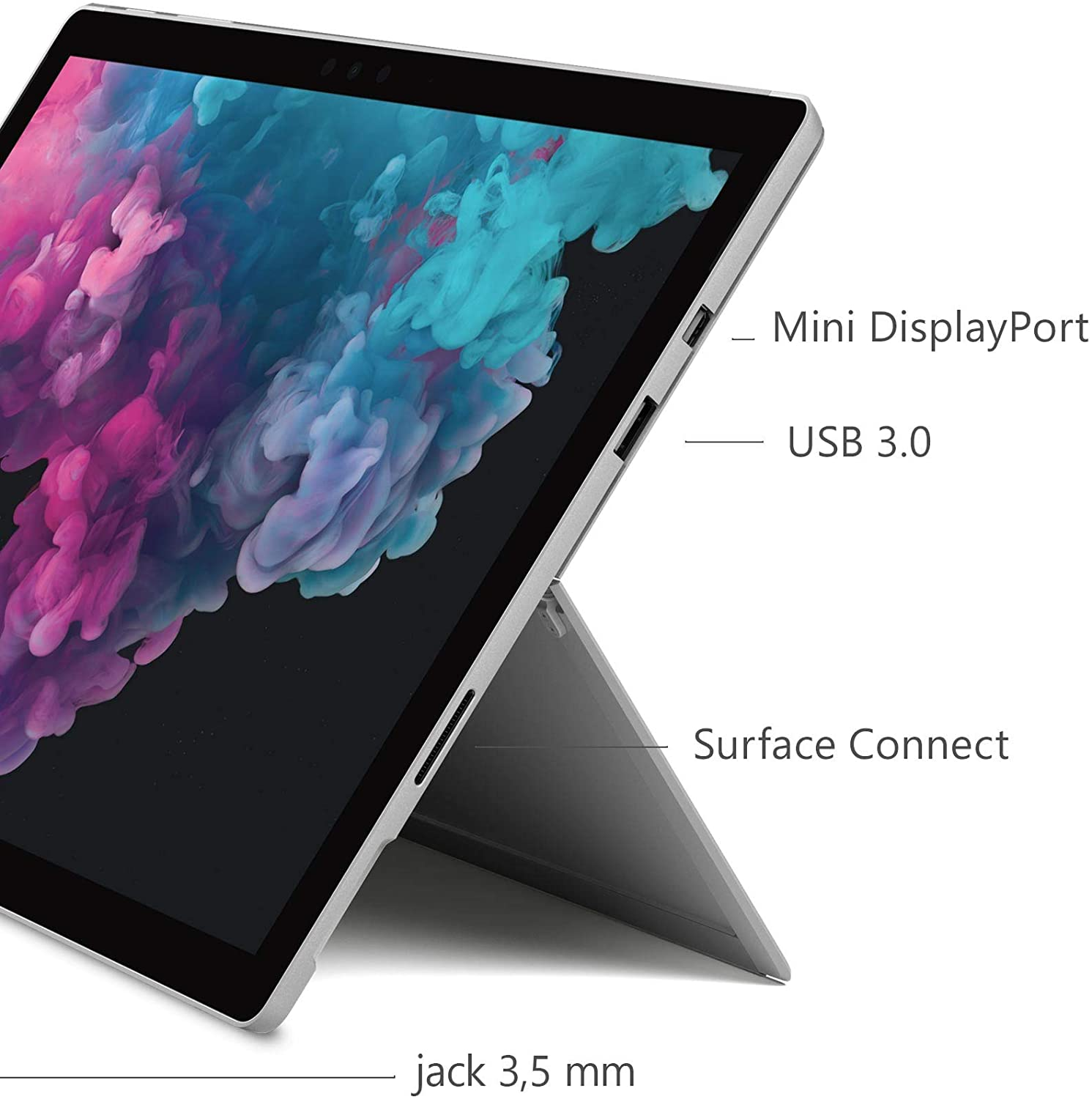 Convertible 2 en 1 - Microsoft Surface Pro 6, 12.3", Intel® Core™ i7-8650U, 16 GB, 512 SSD, W10 Pro, Negro