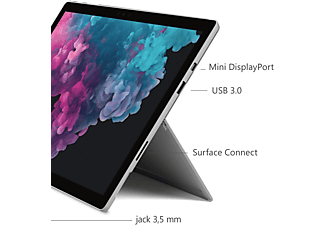 Convertible 2 en 1 - Microsoft Surface Pro 6, 12.3", Intel® Core™ i7-8650U, 16 GB, 512 SSD, W10 Pro, Negro