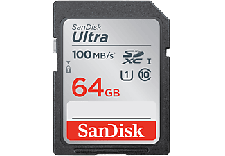 SANDISK 186469 SDXC Ultra kártya 64GB, 100MB/s CL10 UHS-I