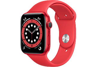 APPLE Watch Series 6 (GPS) 44 mm - Smartwatch (140 - 220 mm, Fluoroelastomero, Rosso/(PRODUCT) Red)