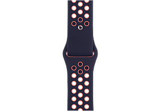 APPLE 40 mm Nike Sport - Bracelet de remplacement (Noir bleuté/Mangue brillant)