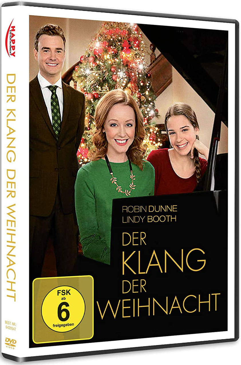 DVD-Cover. Drei Personen sind vor einem Weihnachtsbaum zu sehen. Deutscher Text.