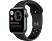 APPLE Watch Nike Series 6 (GPS) 44 mm - Smartwatch (140 - 220 mm, Fluorelastomer, Space Grau/Anthrazit/Schwarz)