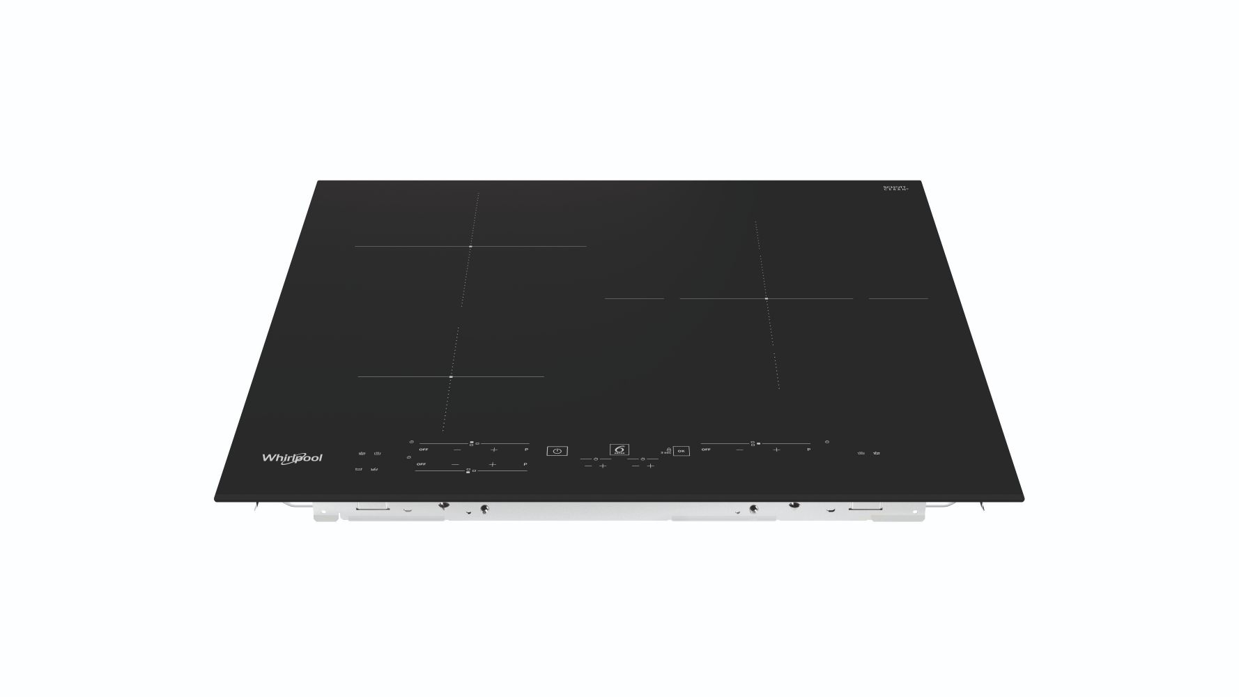 Encimera - Whirlpool WS B2360 BF, Inducción, 3 zonas, 9 niveles, Eléctrica, Biselado frontal, Negro