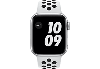 APPLE Watch SE Nike+ 40mm zilver aluminium / platinum/zwarte sportband