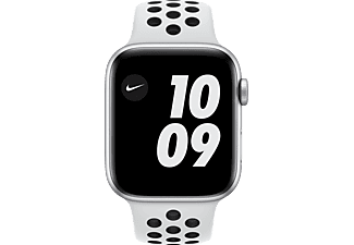 APPLE Watch SE Nike+ 44mm zilver aluminium / platinum/zwarte sportband  kopen? | MediaMarkt