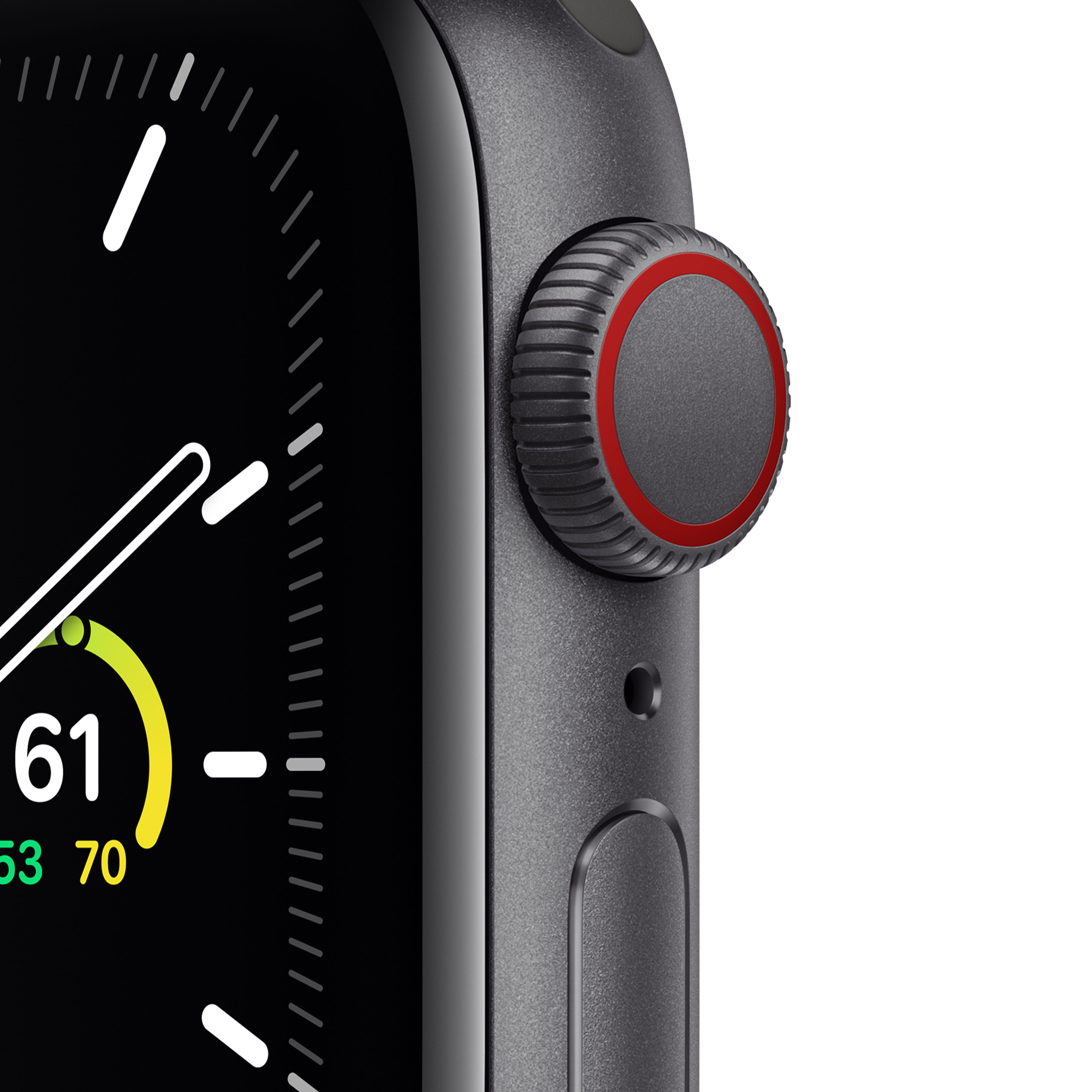 APPLE Watch SE GPS + Cell 40mm Aluminiumgehäuse Spacegrau mit Sportarmband Schwarz
