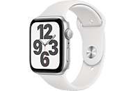 APPLE Watch SE 44mm zilver aluminium / witte sportband
