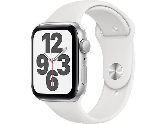 APPLE Watch SE 44mm zilver aluminium / witte sportband