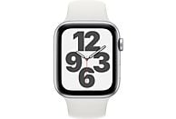 APPLE Watch SE 44mm zilver aluminium / witte sportband