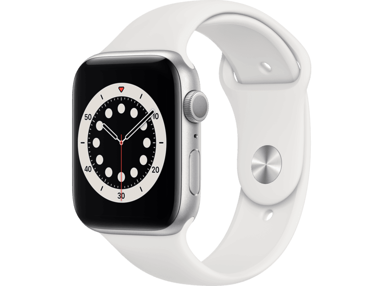 APPLE Watch Series 44mm zilver / witte sportband kopen? MediaMarkt