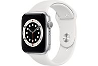 APPLE Watch Series 6 44mm zilver aluminium / witte sportband