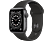 APPLE Watch Series 6 (GPS) 40 mm - Montre intelligente (130 - 200 mm, Fluoroélastomère, Gris sidéral/Noir)