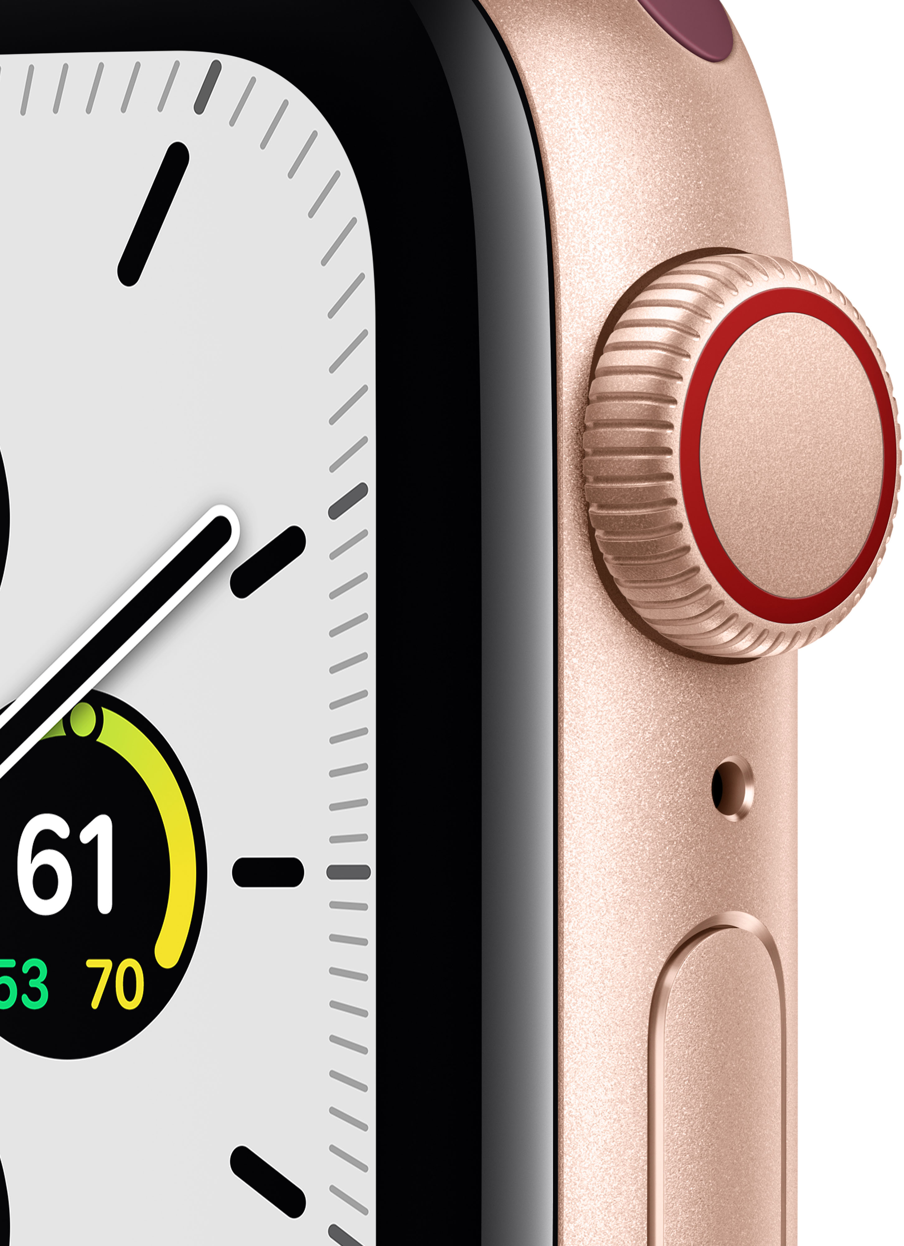 APPLE Watch SE (GPS + Cellular) 40 mm - Smartwatch (130 - 200 mm, Gewebtes Nylon, Gold/Pflaume)