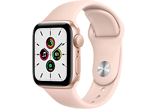 APPLE Watch SE (GPS) 40 mm - Smartwatch (130 - 200 mm, Fluorelastomer, Gold/Sandrosa)