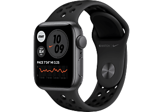 APPLE Watch Nike SE (GPS) 40 mm - Smartwatch (130 - 200 mm, Fluoroelastomero, Grigio siderale/Antracite/Nero)