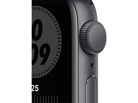 APPLE Watch Nike SE (GPS) 40 mm - Smartwatch (130 - 200 mm, Fluorelastomer, Space Grau/Anthrazit/Schwarz)