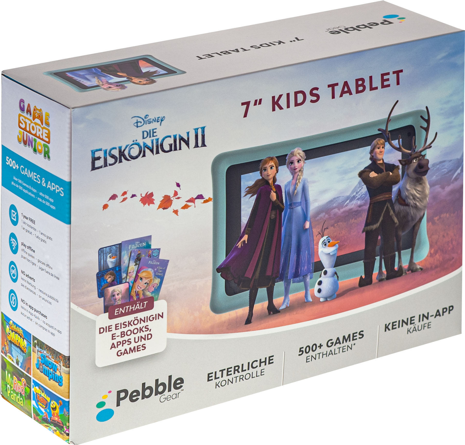 PEBBLE GEAR Frozen II Tablet (German) Kinder-Tablet, Schwarz