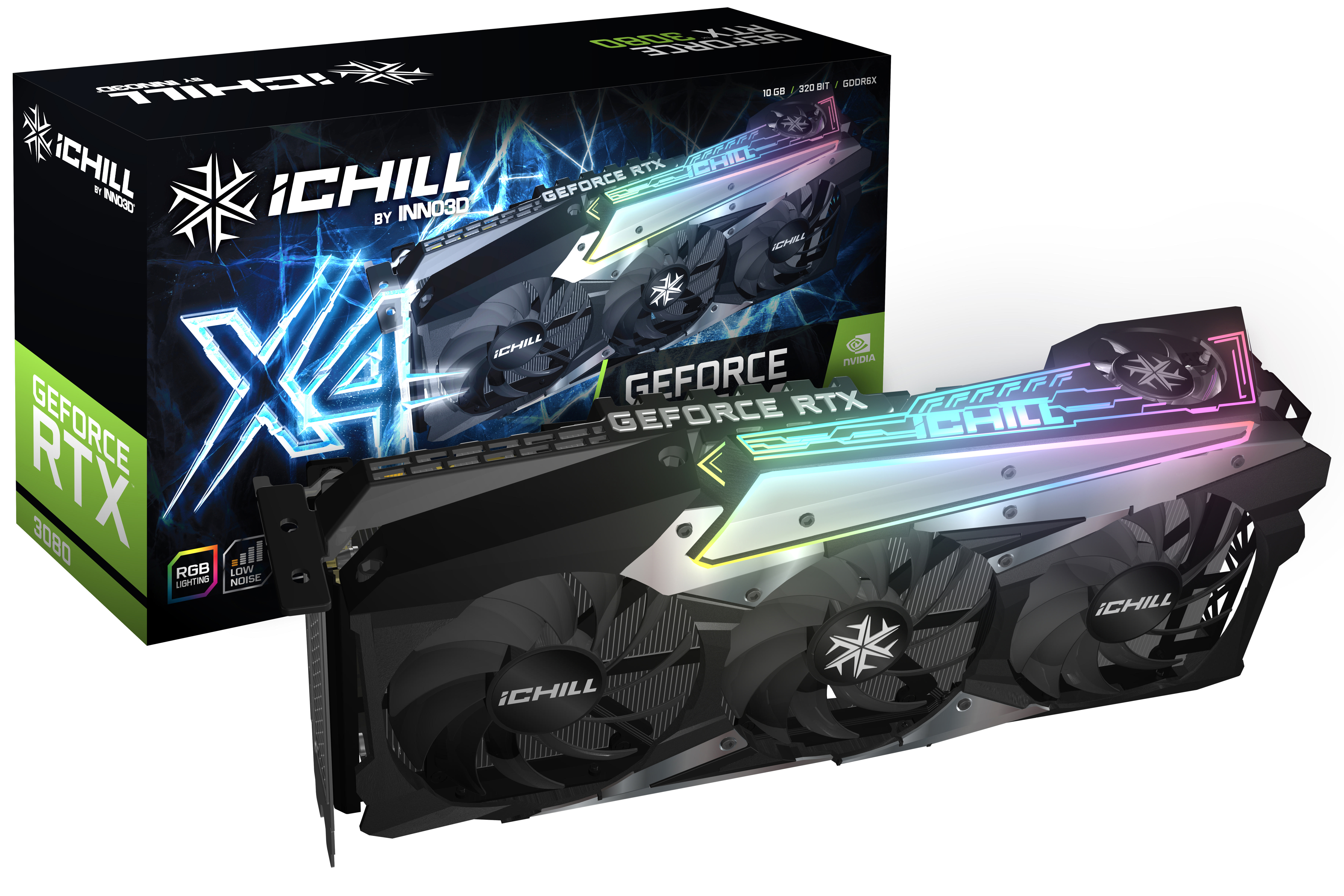 INNO3D GeForce RTX™ 3080 iCHILL X4 10GB (C30804-106XX-1810VA36) (NVIDIA, Grafikkarte)