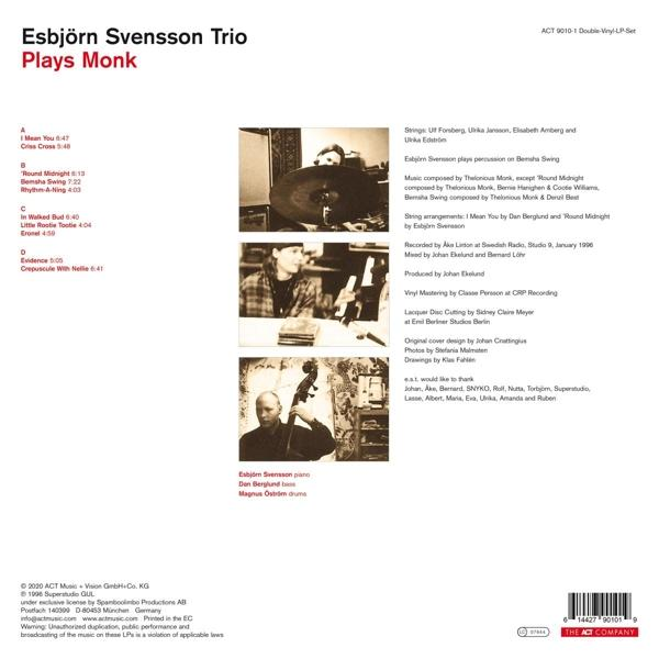 Esbjorn Svensson Trio - PLAYS MONK  - (Vinyl)
