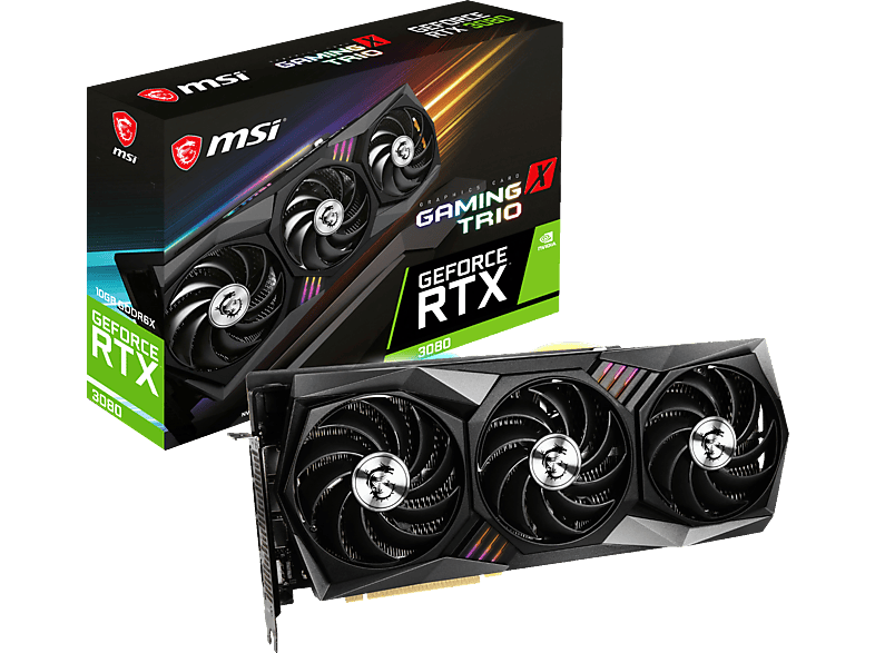 MSI GeForce RTX™ 3080 GAMING X TRIO 10GB (V389‐005R) (NVIDIA, Grafikkarte)