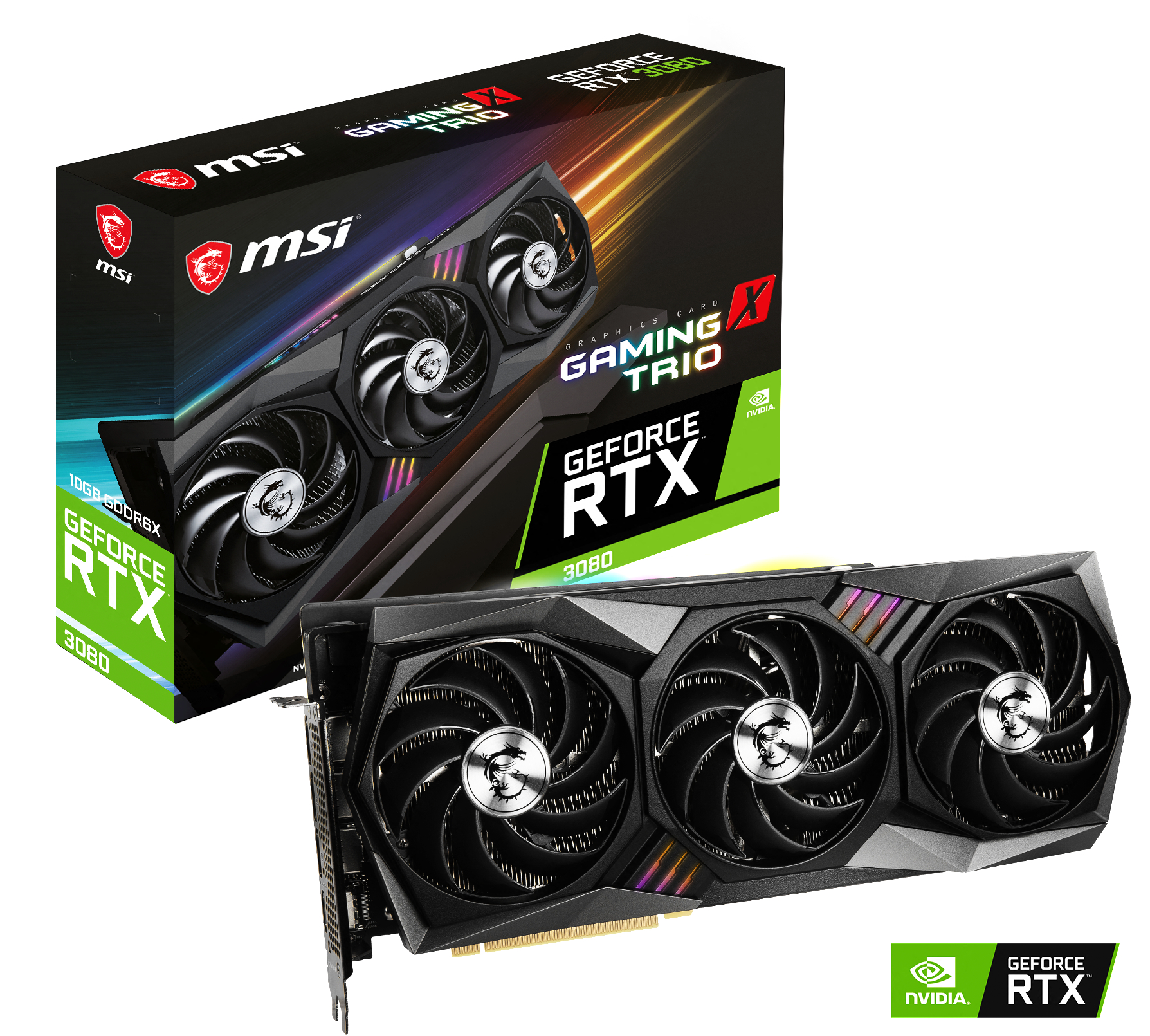 MSI GeForce RTX™ 3080 GAMING (NVIDIA, Grafikkarte) X 10GB TRIO (V389‐005R)