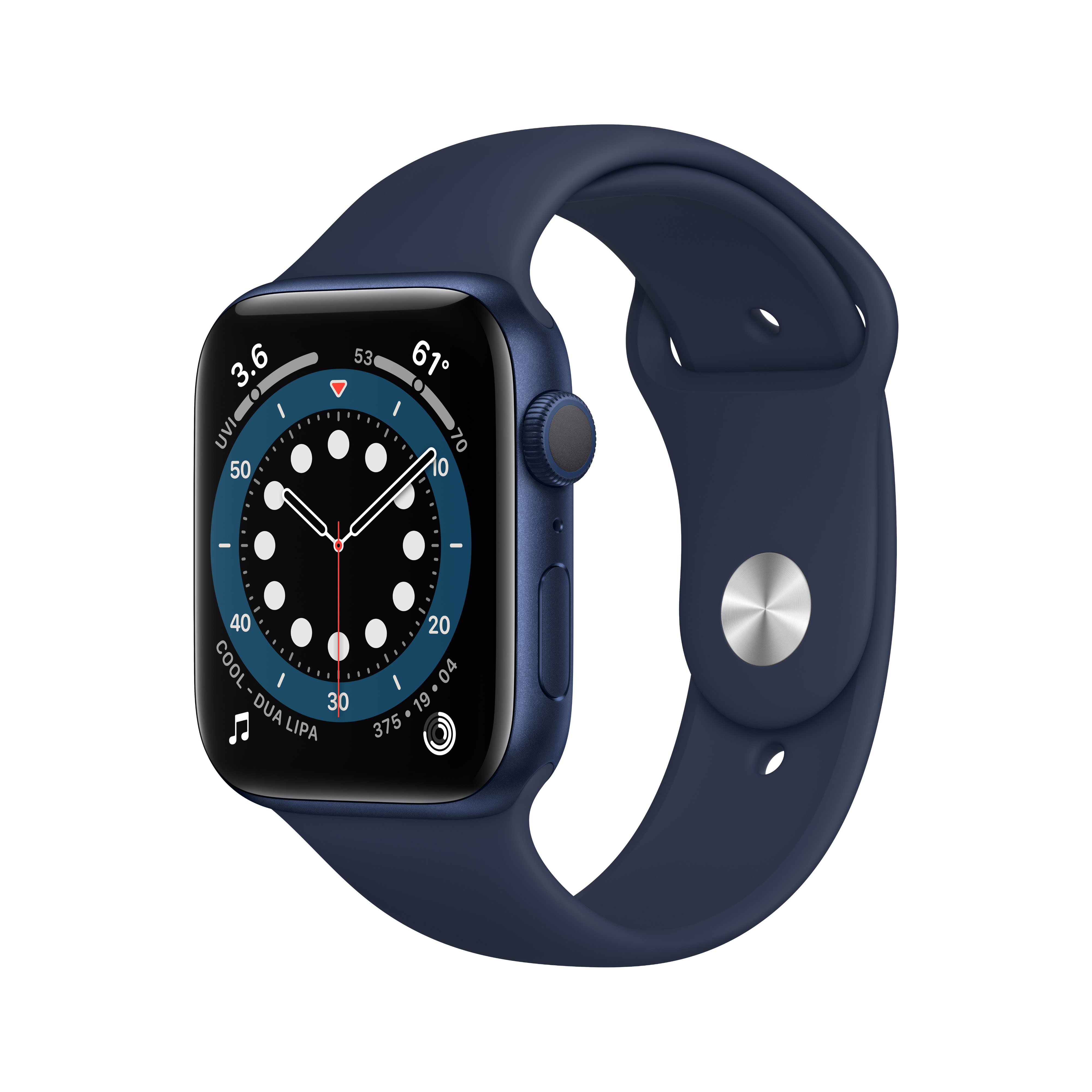 APPLE Watch Series 6 GPS, 40mm Aluminiumgehäuse Blau, Sportarmband, Dunkelmarine