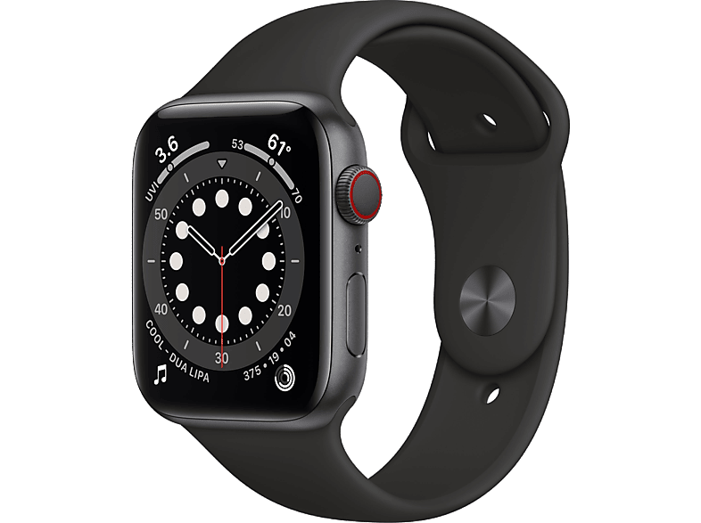 Apple Watch Series 6 Gps Cell 44mm Aluminiumgehause Spacegrau Sportarmband Schwarz Online Kaufen Mediamarkt