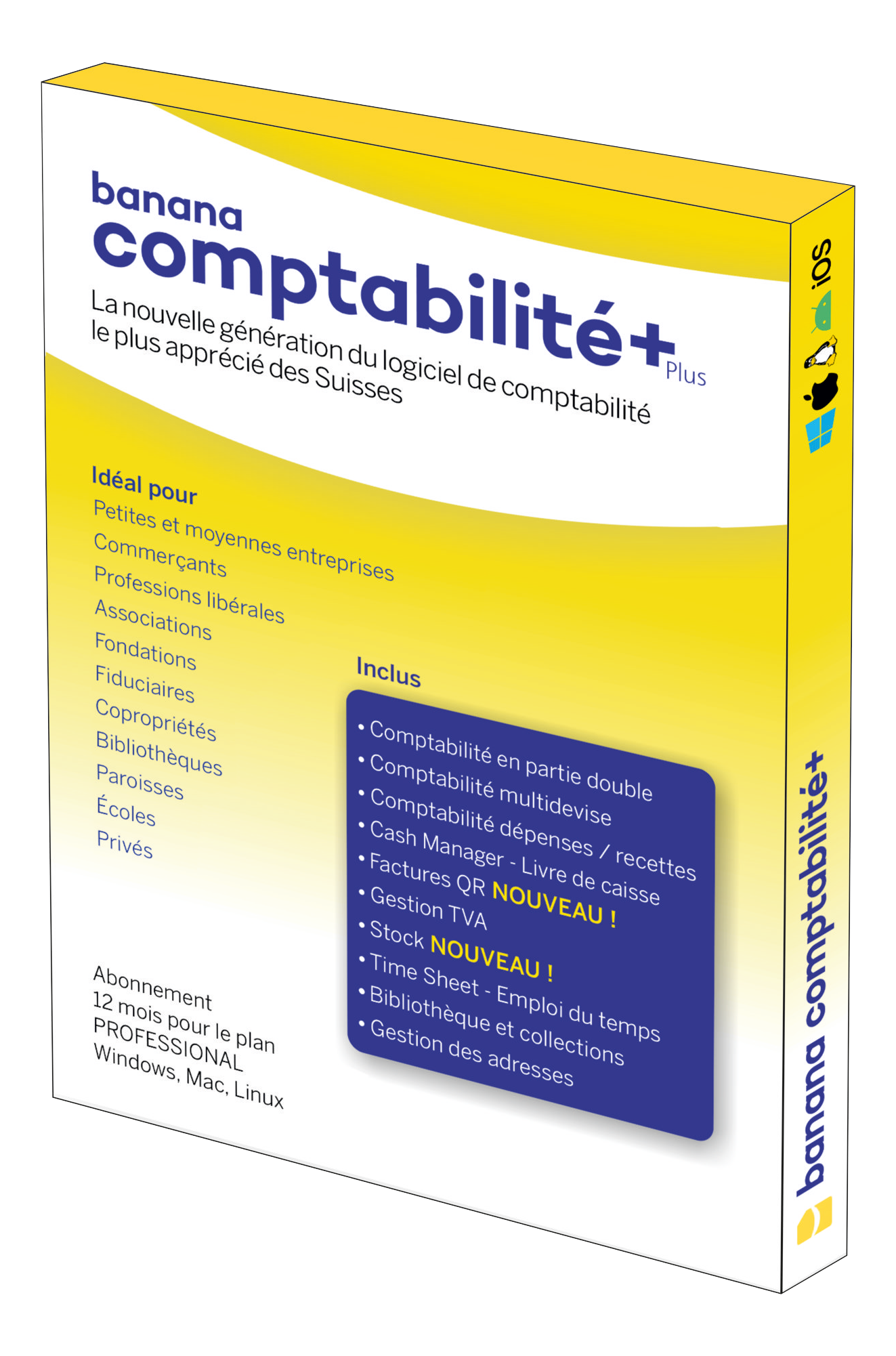 Banana Comptabilité Plus (5 appareils/1 an) - PC/MAC - Französisch