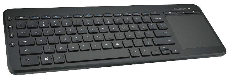 Teclado Touchpad Microsoft n9z00011 allinone media keyboard rf qwerty español one compatible con tv panel negro aio n9z00014