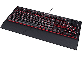 Teclado gaming - Corsair K68, Cable, IP32, Cherry MX Red, Negro