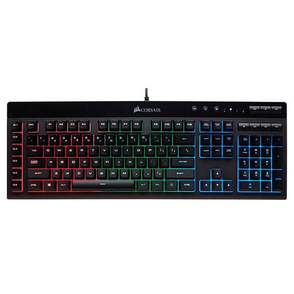 Teclado gaming - Corsair K55, USB, Español, Negro