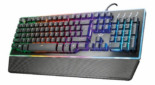Teclado gaming - Trust GXT 860 THURA, USB, Español, Negro