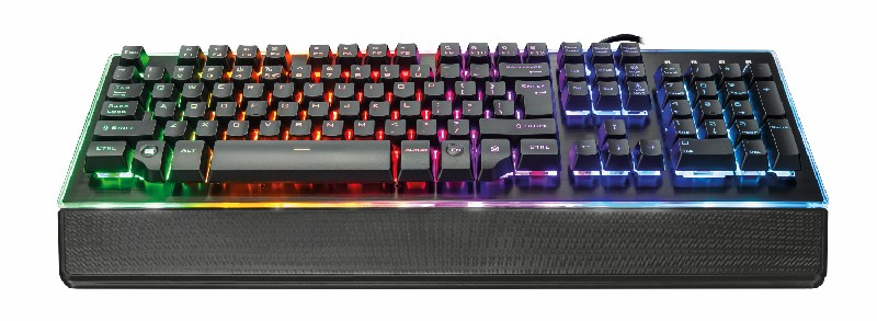 Teclado gaming - Trust GXT 860 THURA, USB, Español, Negro