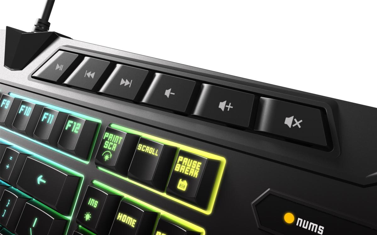 Teclado gaming - Krom Khaido, USB, QWERTY (Inglés)
