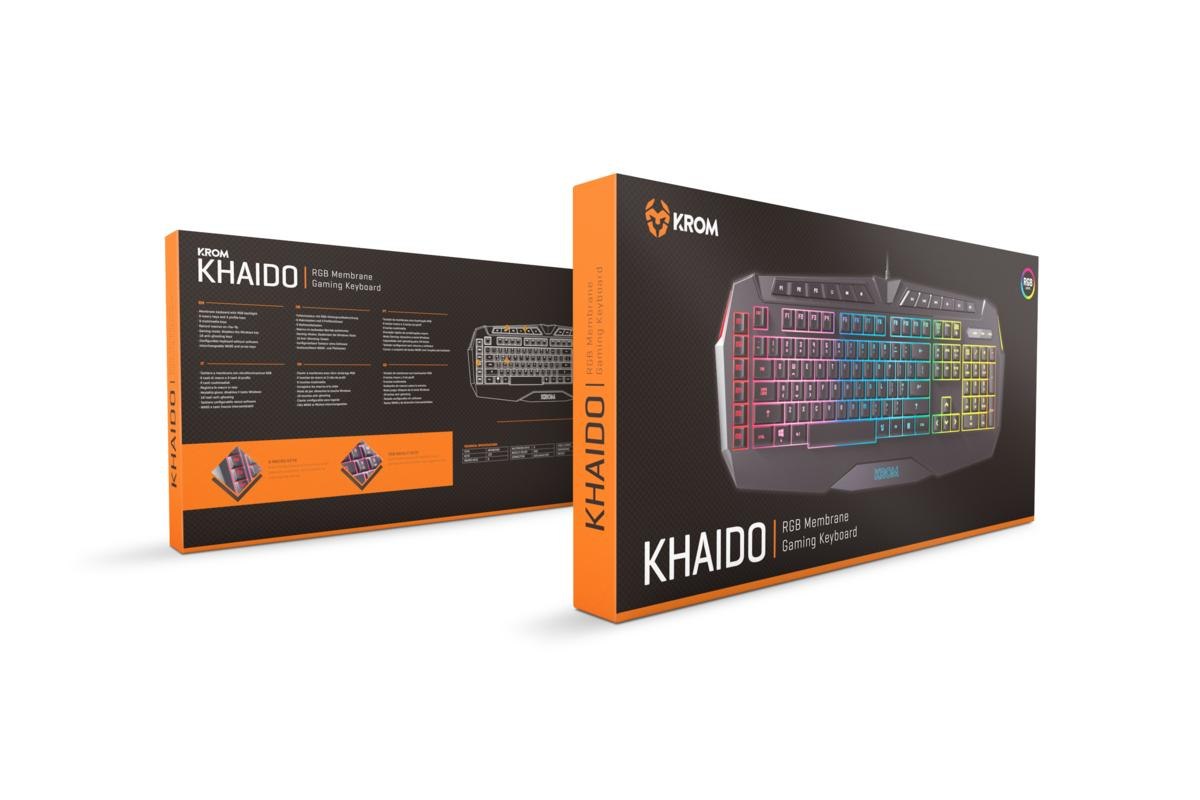 Teclado gaming - Krom Khaido, USB, QWERTY (Inglés)