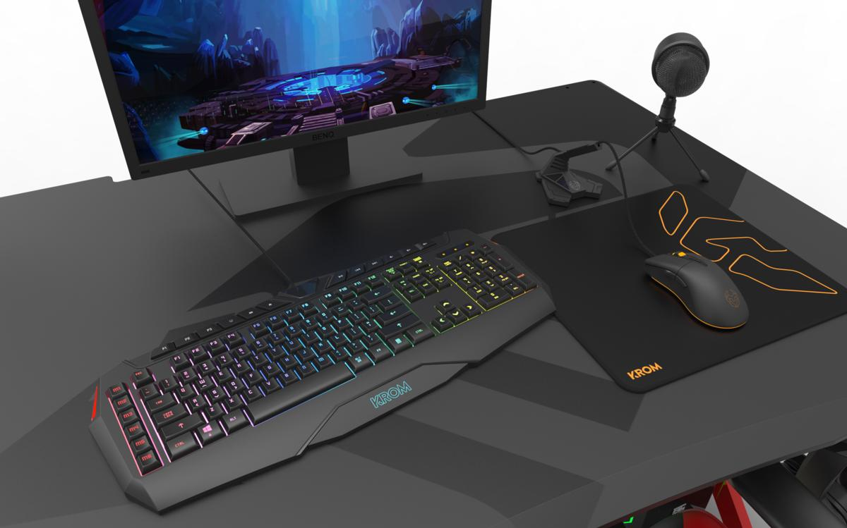 Teclado gaming - Krom Khaido, USB, QWERTY (Inglés)