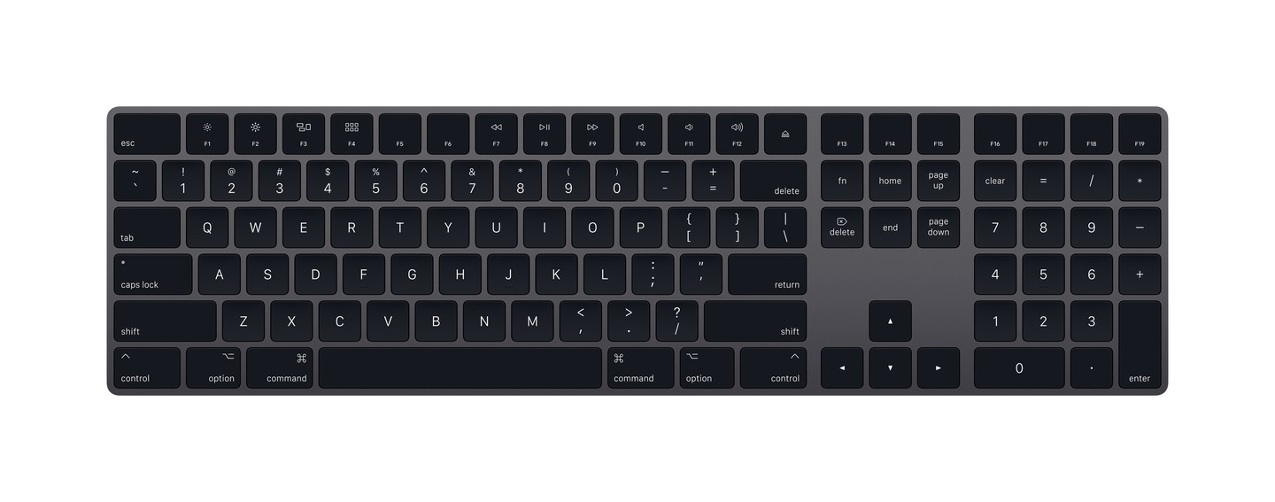 Apple Magic Keyboard, teclado inalámbrico numérico, Bluetooth, QWERTY Español, Gris espacial