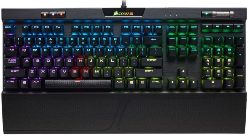 Corsair K70 Rgb mk.2 cherry mx red teclado gaming usb alámbrico tamaño suave y retroiluminado negro 8 español