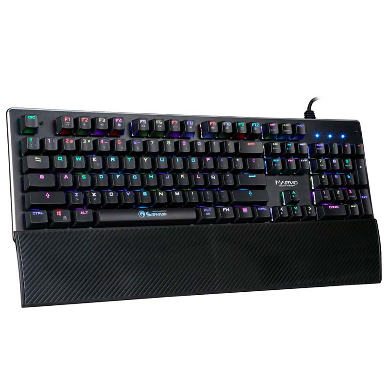 Teclado gaming - Scorpion MA-KG935 SP, Mecánico, USB, Retroiluminado, anti ghosting, negro