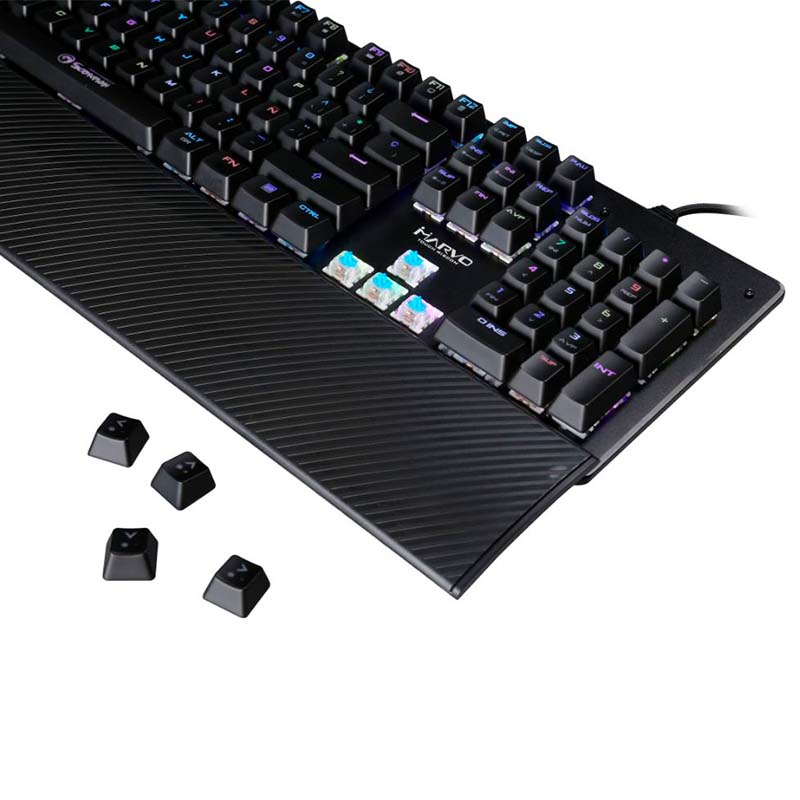 Teclado gaming - Scorpion MA-KG935 SP, Mecánico, USB, Retroiluminado, anti ghosting, negro