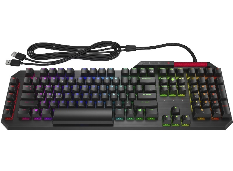 Teclado gaming - HP Sequencer de Omen, retroiluminado, negro