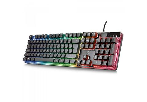 Pack teclado + ratón  Trust GXT 838 Azor, Gaming, Retroiluminación, Con  cable, Negro
