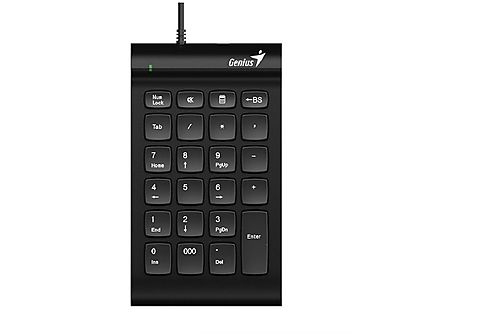 Teclado numérico - Genius NumPad i130, USB, Con cable, Para PC, Negro